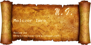 Melczer Imre névjegykártya