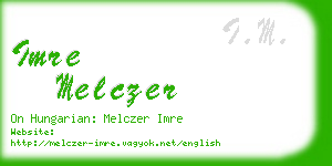 imre melczer business card